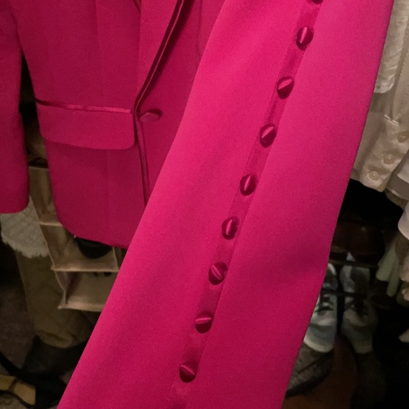 Brand NWT pink button sleeve blazer by cinq a sept - Picture 6 of 14